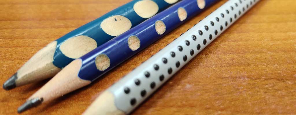 Llapis triangulars per a infants.